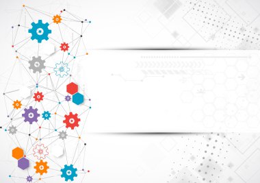 Soyut karikatür teknoloji net arka plan. 