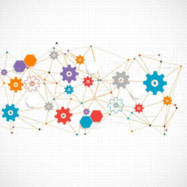 Tecnología de rueda dentada abstracta fondo neto . — Archivo Imágenes Vectoriales