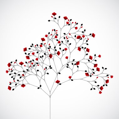 Soyut kırmızı çiçekler arka plan