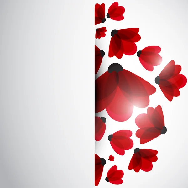 Abstracte rode bloemen — Stockvector