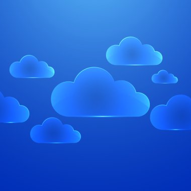 Renk cam bulutlar. Vektör arka plan.