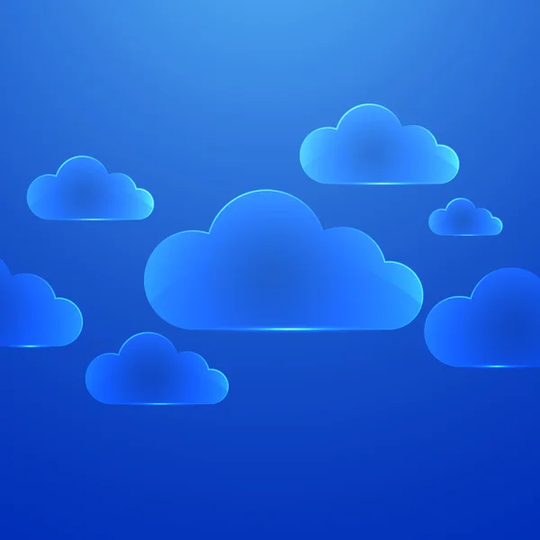 Nubes de vidrio de color. Fondo vectorial . — Vector de stock