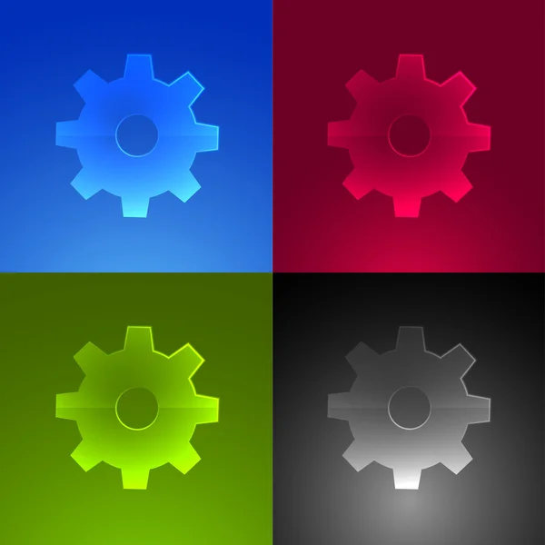 Set of cogwheel web icons. — Stock Vector