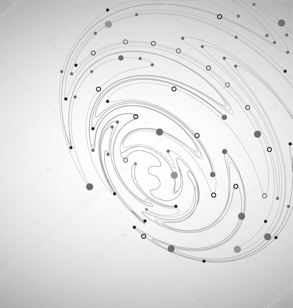 Abstract background with dots and lines. 