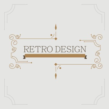 Vektör vintage dekoratif çerçeveler. 