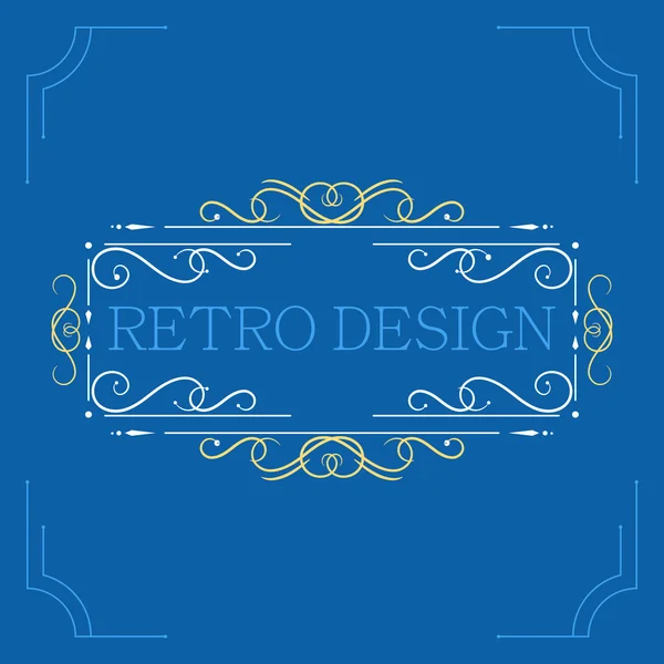 Cadres décoratifs vintage vectoriels . — Image vectorielle