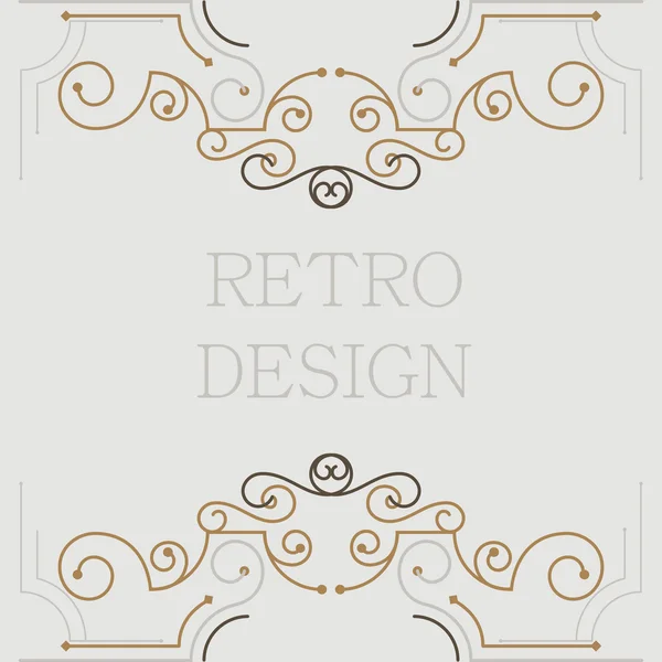 Cadres décoratifs vintage vectoriels . — Image vectorielle