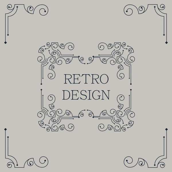 Vektör vintage dekoratif çerçeveler. 