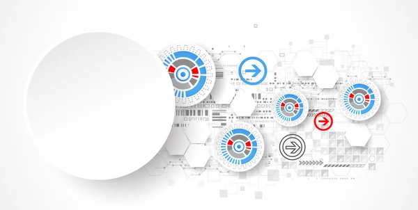 Teknolojik elementlerle soyut arkaplan. 