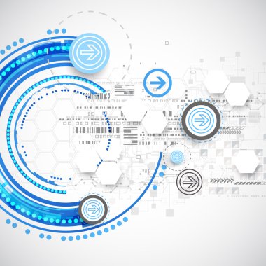 Mavi iş bilim veya teknoloji arka plan. 