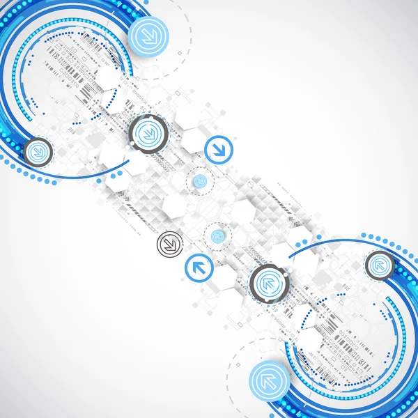 Antecedentes abstractos de ciencia o tecnología de negocios azules . — Archivo Imágenes Vectoriales