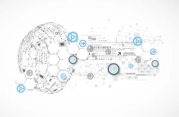 Abstracte technologie globe achtergrond. — Stockvector