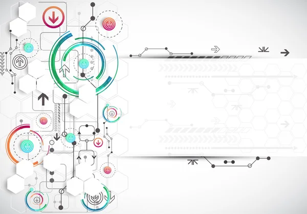 Antecedentes com elementos tecnológicos . —  Vetores de Stock