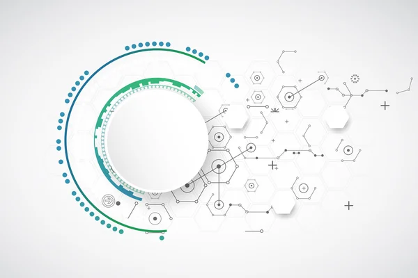 さまざまな技術要素の抽象的な技術の背景 — ストックベクタ