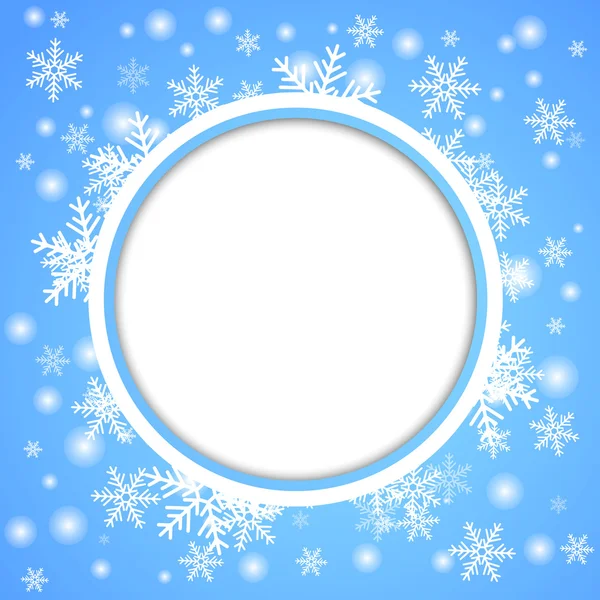 Snow fall. Holiday winter theme background. — Stock Vector