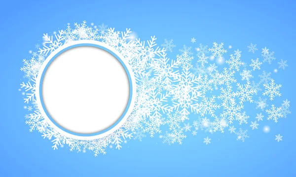 Snow fall. Holiday winter theme background. — Stok Vektör