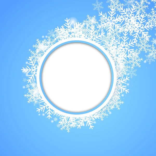 Snow fall. Holiday winter theme background. — Stock vektor