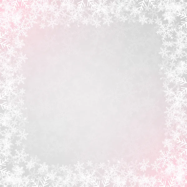 Αφηρημένη γκρι χριστουγεννιάτικο φόντο με λευκά νιφάδες χιονιού. — Διανυσματικό Αρχείο