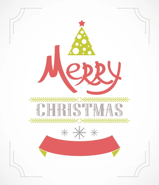 Christmas greeting card. Holiday illustration — Stockvector