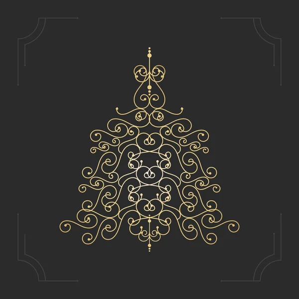 Absrtact fondo del árbol de navidad floral . — Archivo Imágenes Vectoriales