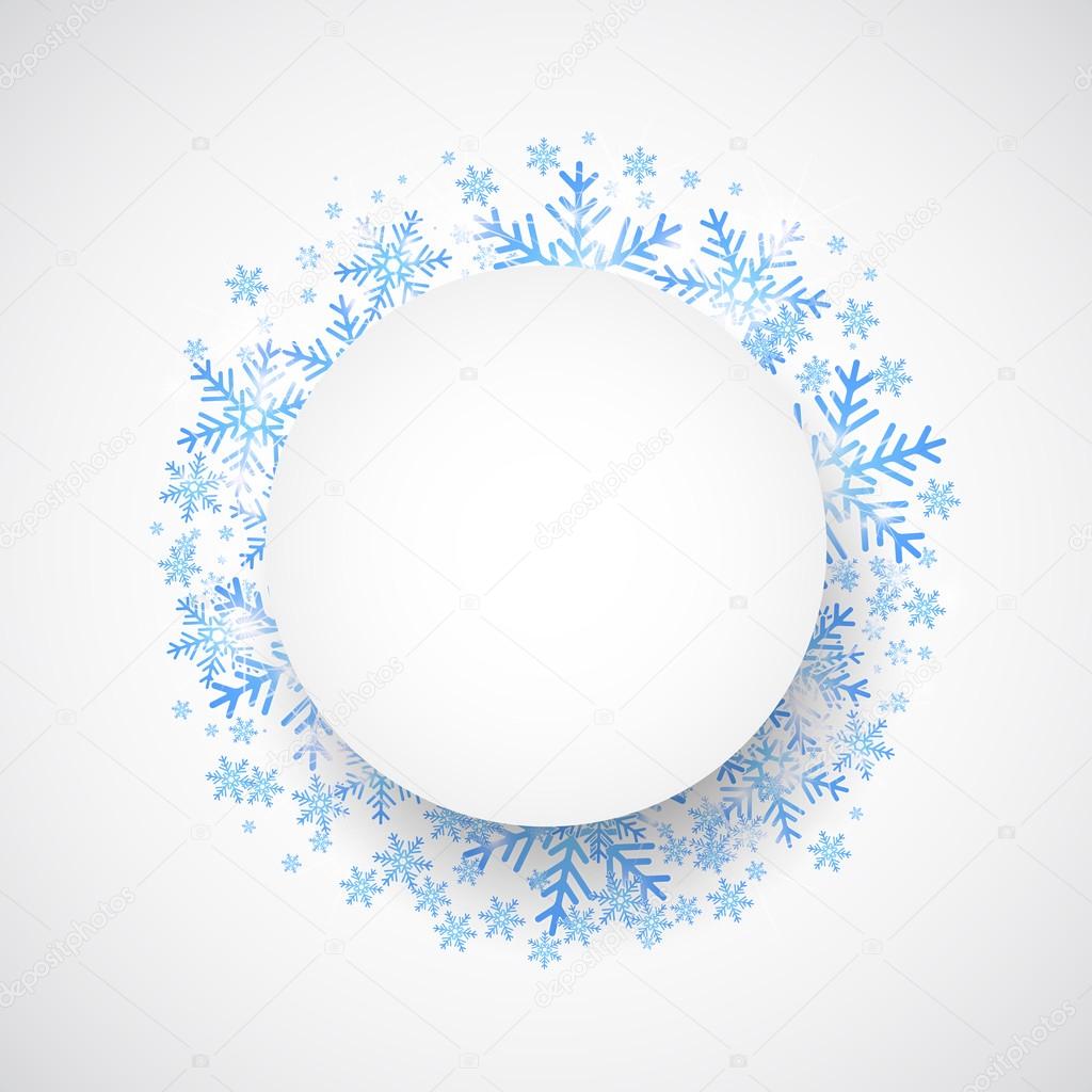 Snow fall. Holiday winter theme background.