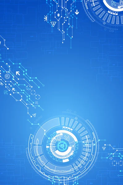 Абстрактный синий фон цифровых технологий связи . — стоковый вектор