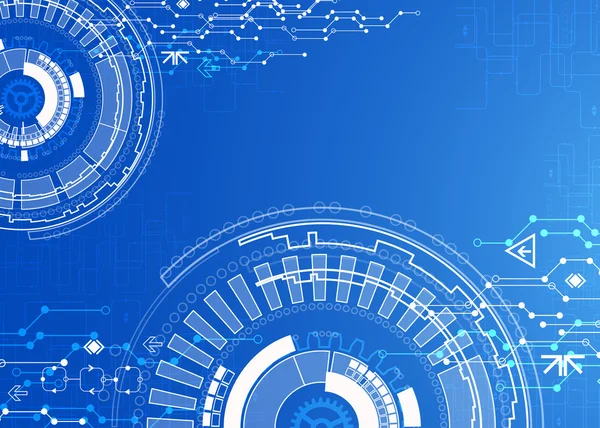 Fundo de tecnologia de comunicação digital azul abstrato . —  Vetores de Stock