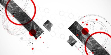 Soyut sanat geçmişi. Modern bilim ya da teknoloji sanat unsurları. Kablo çerçeve yüzey çizimi.