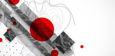 Soyut arkaplan. Modern bilim sanat unsurları. Kablo çerçeve yüzey çizimi.