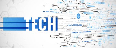 Modern fütürist teknoloji vektör arka planı. Devre tahtası.