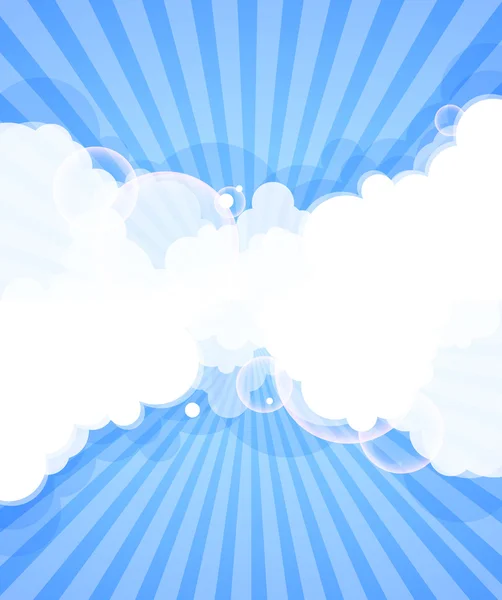 Blauer Himmel mit Wolken — Stockvektor