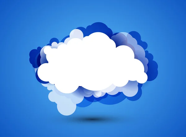 Ciel bleu avec nuages — Image vectorielle