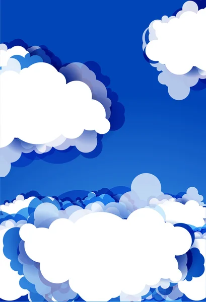Cielo blu con nuvole — Vettoriale Stock