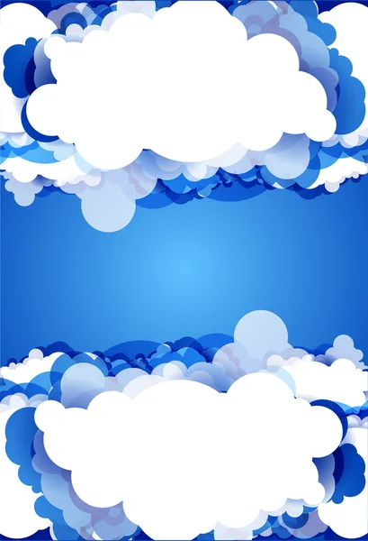 Cielo azul con nubes — Vector de stock