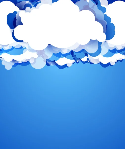 Ciel bleu avec nuages — Image vectorielle