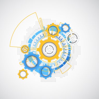 Soyut teknoloji vites arka plan.