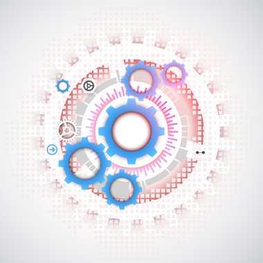 Soyut teknoloji vites arka plan.