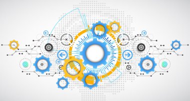 Soyut teknoloji vites arka plan.