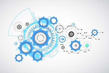 Soyut teknoloji vites arka plan.