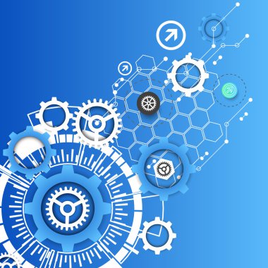 Soyut teknoloji vites arka plan.