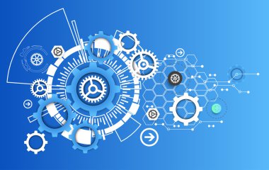 Soyut teknoloji vites arka plan.