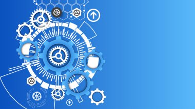 Soyut teknoloji vites arka plan.