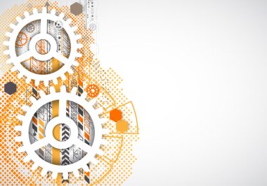 Soyut teknoloji vites arka plan.