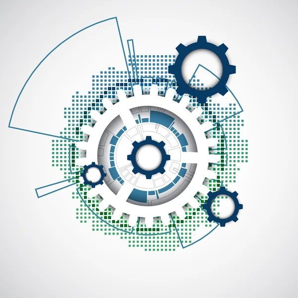 Abstracte technologie versnellingen achtergrond. — Stockvector