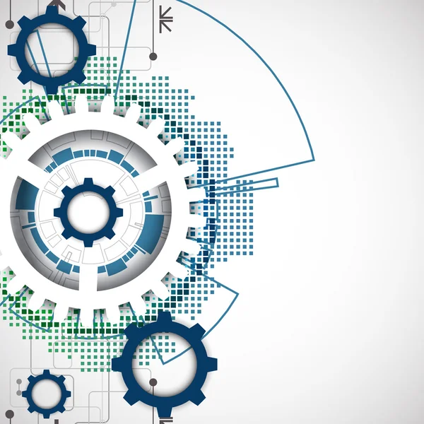 Abstrata tecnologia engrenagens fundo . —  Vetores de Stock