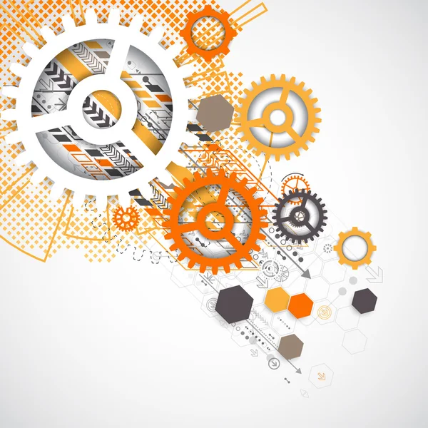 Abstract technology gears background. — Stock Vector