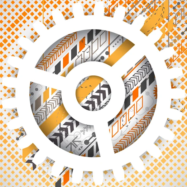 Abstract technology gears background. — Stock Vector
