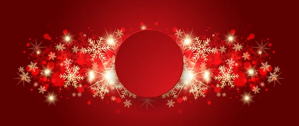 Abstraktní červená Vánoční blahopřání. — Stockový vektor