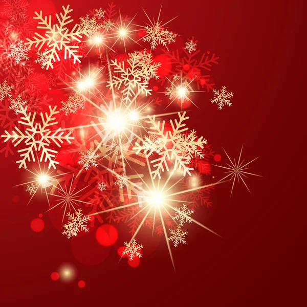 Tarjeta de felicitación de Navidad roja abstracta . — Vector de stock