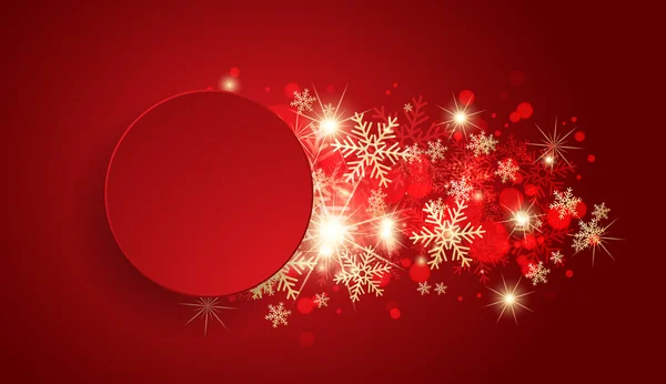 Cartão de felicitações abstrato vermelho natal . — Vetor de Stock
